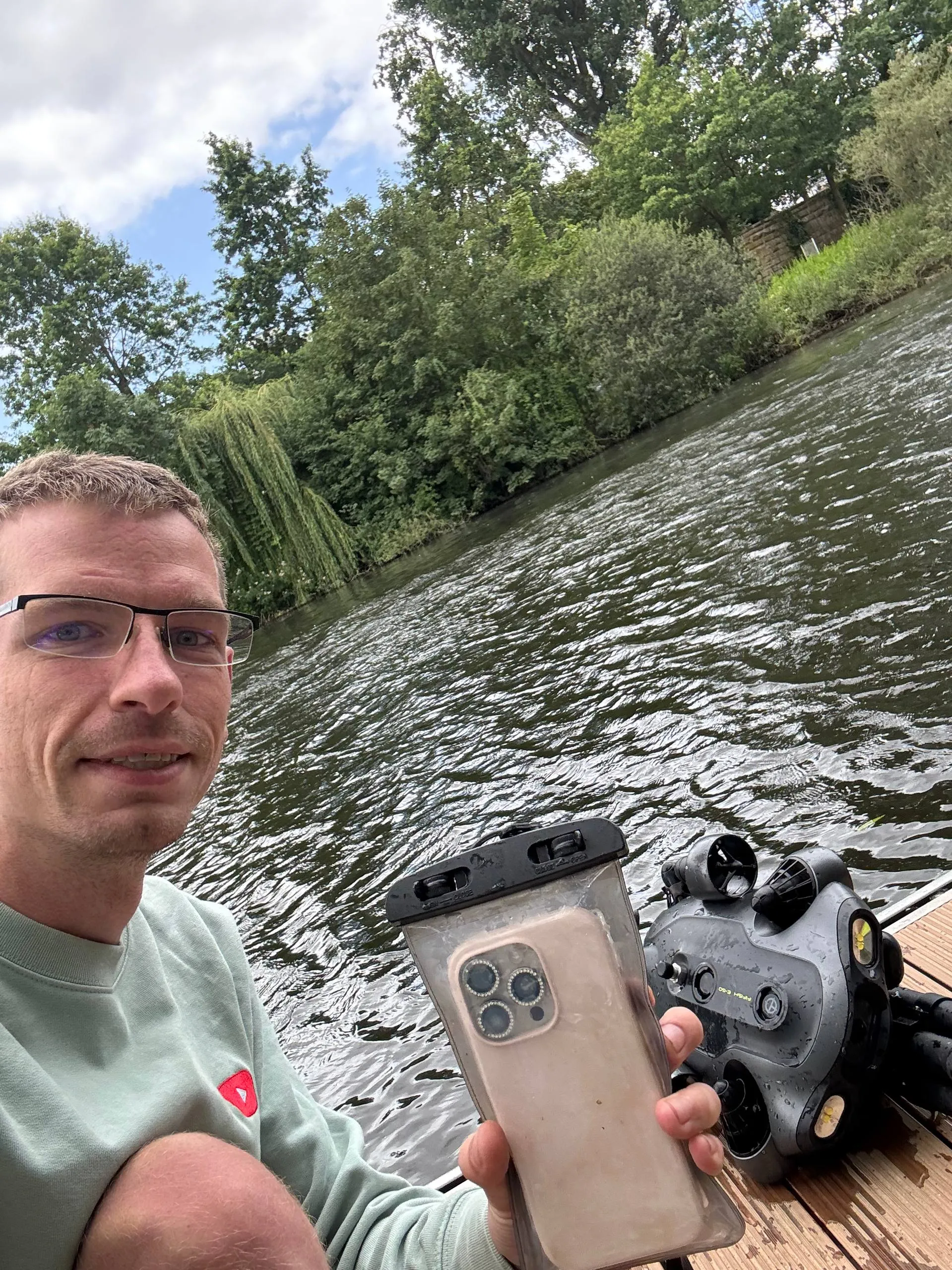 Handysuche in der Ems bei Rheine – trocken geborgen