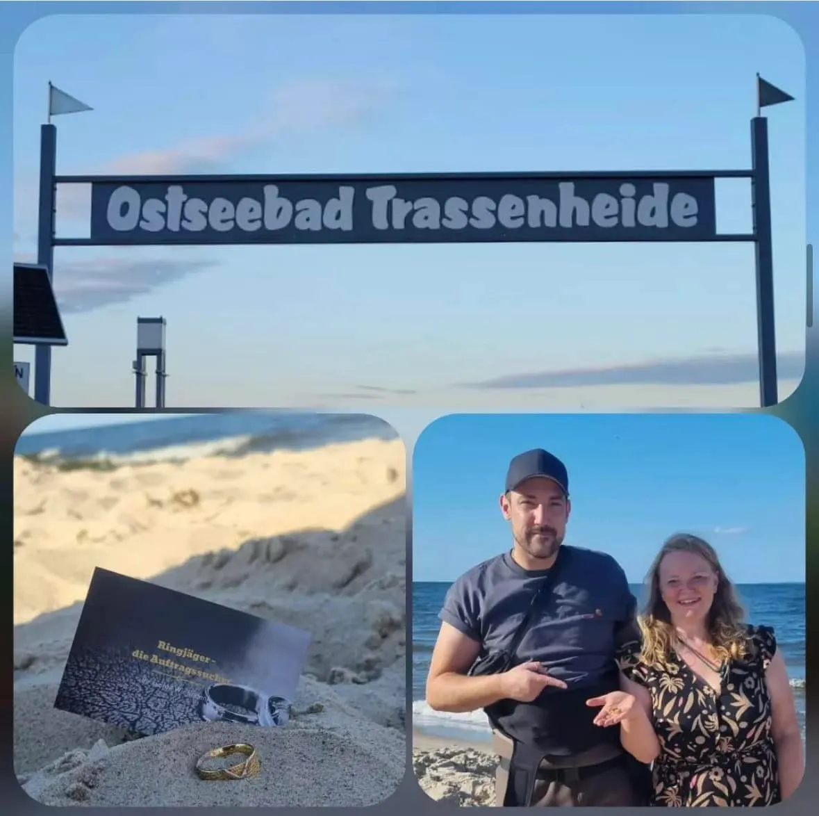Auftragssuche mit Metaldetektor: Ein Ehering aus der Ostsee in Trassenheide gerettet